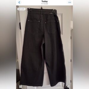 Element Charcoal Denim capri length jeans wide flared legs size 26